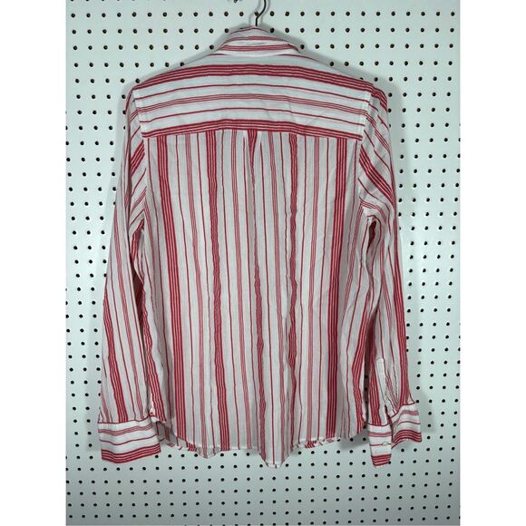 J.Crew candy cane stripe button down tunic top size 10 - Picture 4 of 6